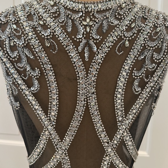 Jazz couture size 8 black and sequin long gown. - Picture 7 of 13